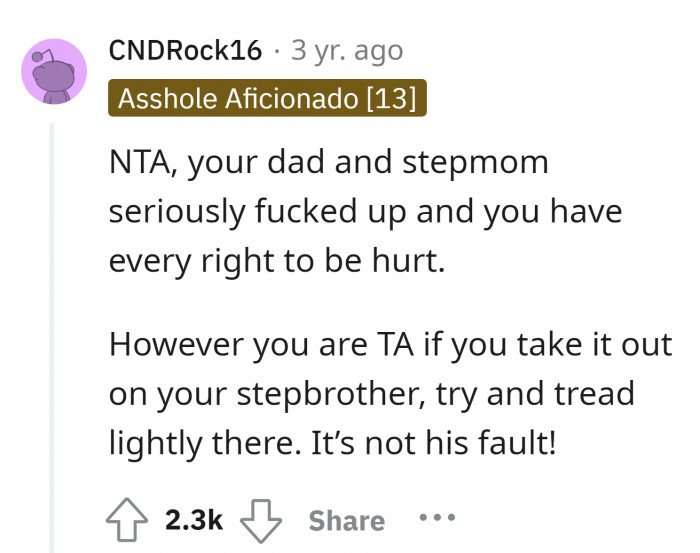 If his brother didn't join the scene, maybe it's not him to blame.