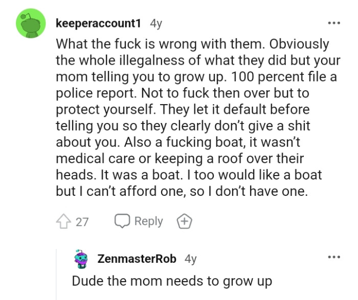 They let it default before telling the OP