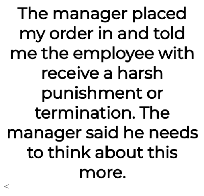 Manager Contemplates Terminating an Employee Due to a Coffee-Related Error