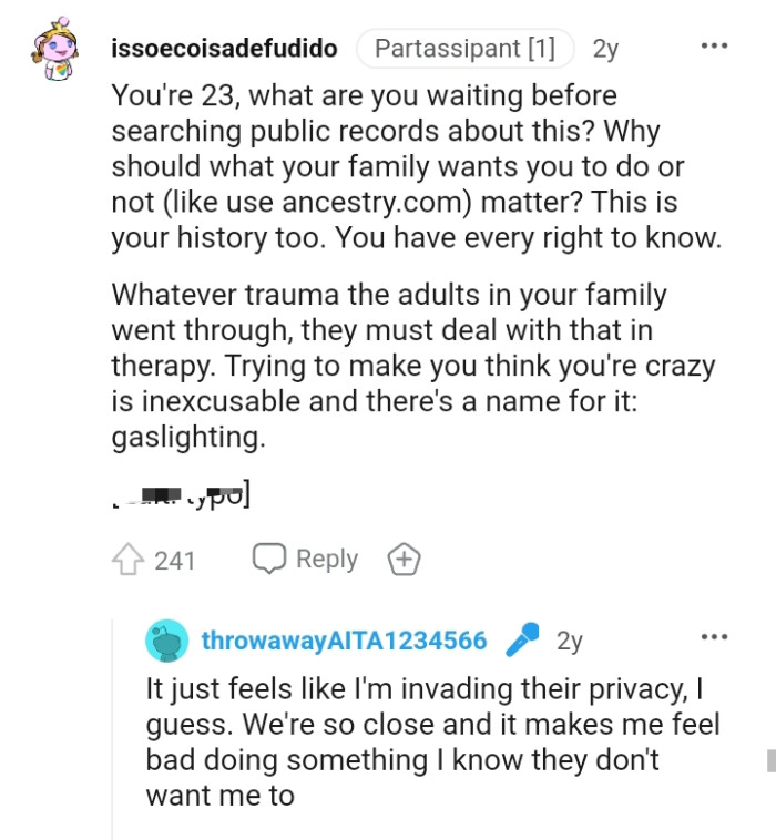 The OP has every right to know