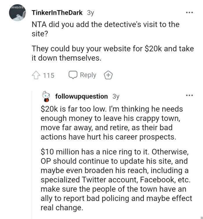 The OP needs more than enough money to leave the crappy town