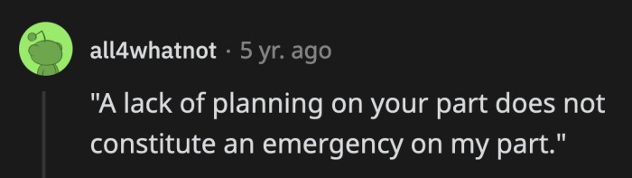 21. In short, it's a you problem.