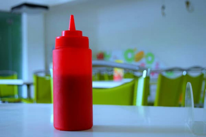 4. Adding water to an empty ketchup bottle...