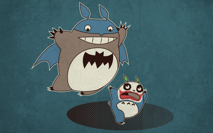 5. Batman + My Neighbor Totoro