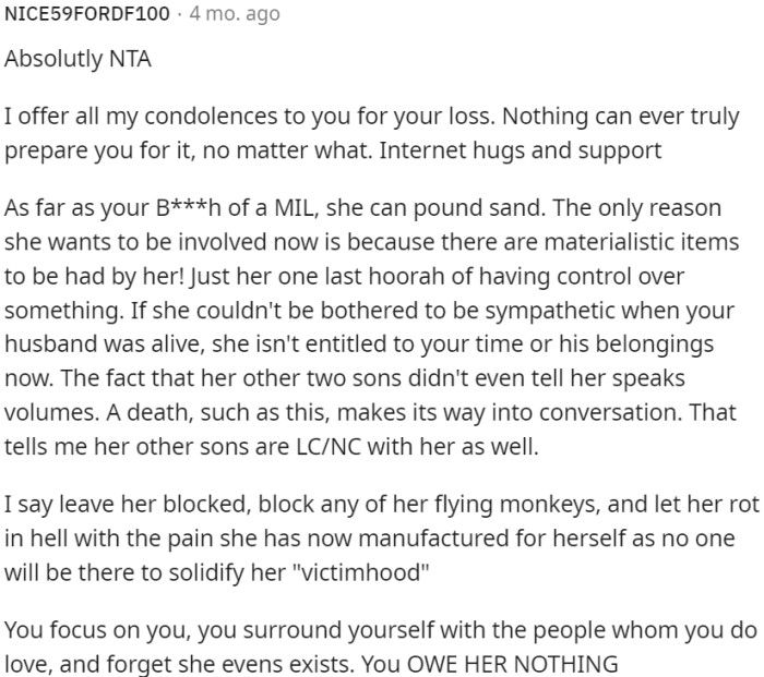 Her absence during son's illness suggests she doesn't deserve OP's time or her son's