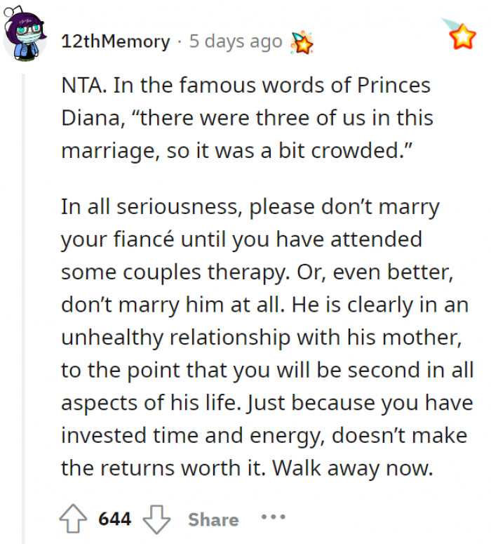 A royal example of OP’s dilemma is shared in this response: