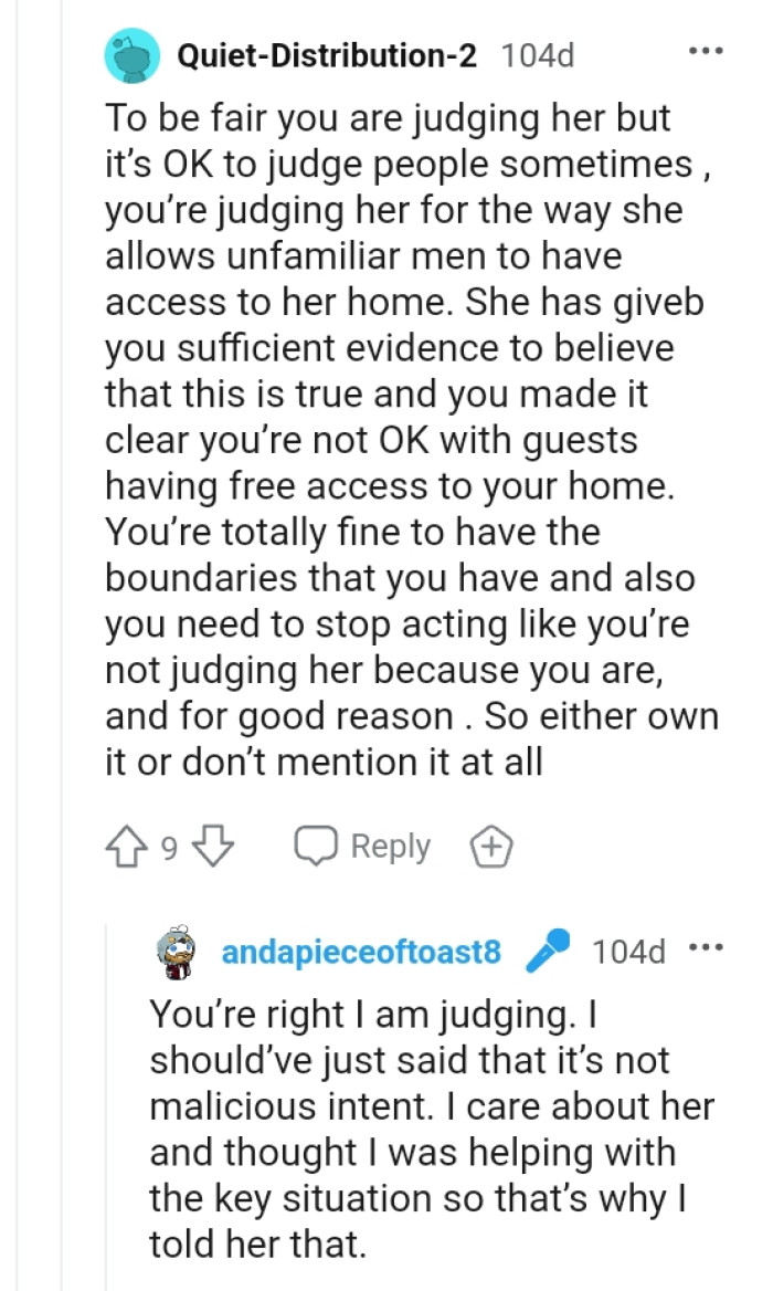 The OP's sister has given sufficient evidence