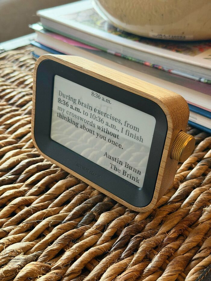 "Just Found This Clock For 2 Dollars That Reads Time Using Quotes From Books!"
