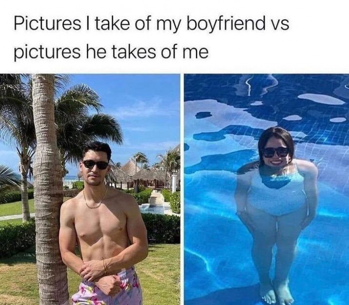 8. Men fail to see the point. What's wrong with the photo?