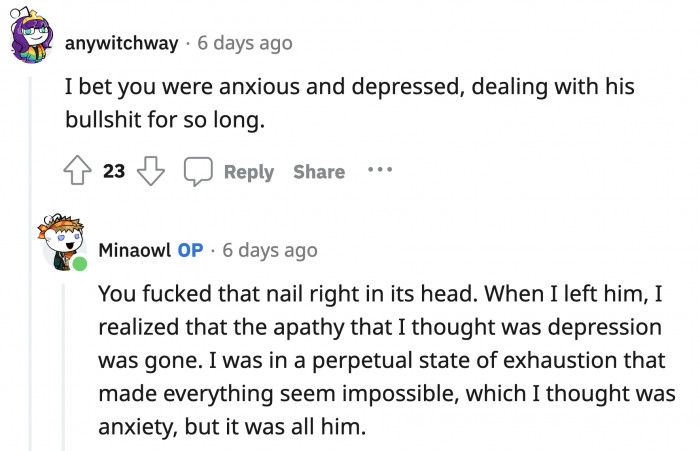 Can you imagine being with someone who exhausts you simply because of their existence?