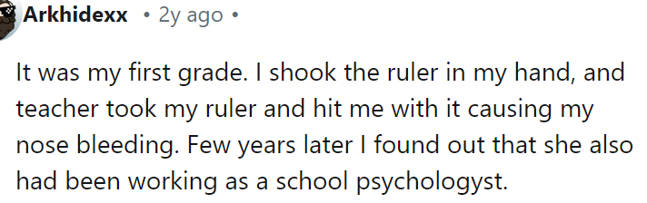 Hit the student with a ruler.