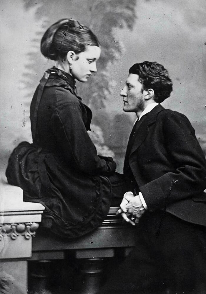 "A Courting Couple Of The 1860s"