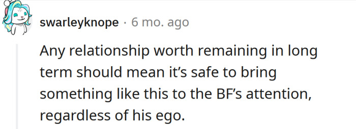 Forget about his ego.