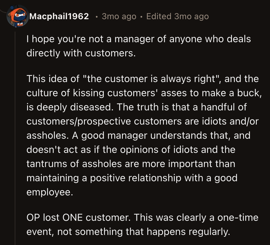 However, a helpful Redditor reminded others that they did not have access to OP's sales record.
