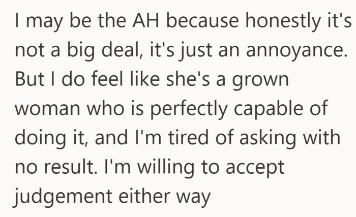 He admits the issue is small in the grand scheme of things. Still, after years of asking, the constant reminder has started to wear him down.