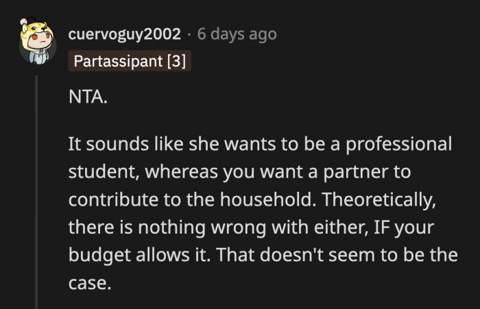 OP's wife should be smart enough to understand numbers or, at the very least, differentiate reality from whatever alternate universe she's living in.