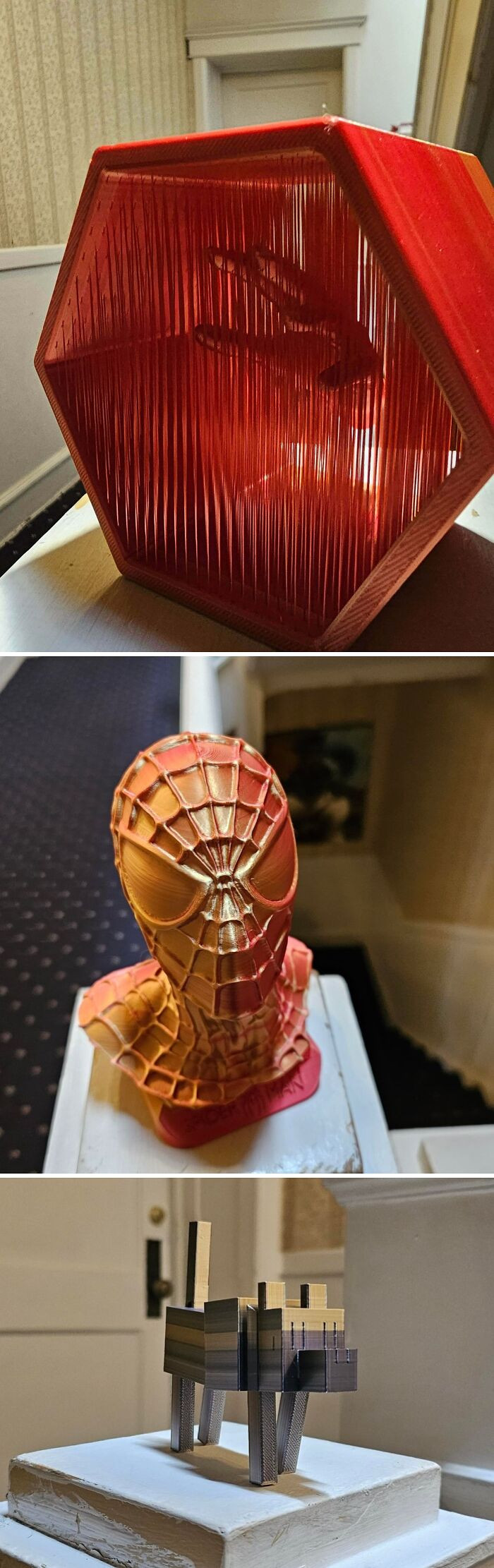 "My Girlfriend Lives In An Apartment Where An Anonymous Neighbor Is Leaving Some Of Their 3D Printed Objects On The Stair Banisters. Here Are Some Of The Recent Ones"