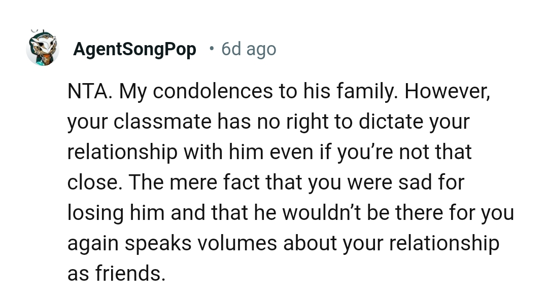 The mere fact that he was sad about it speaks volumes