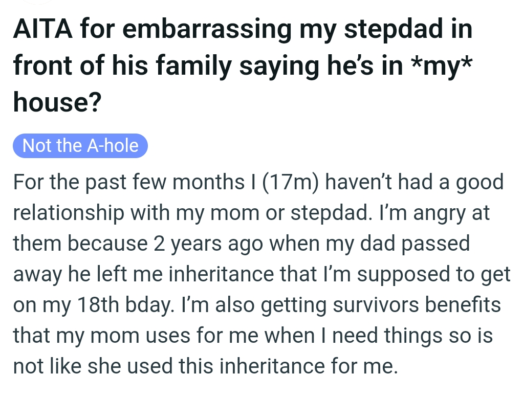 The OP kicks off his story