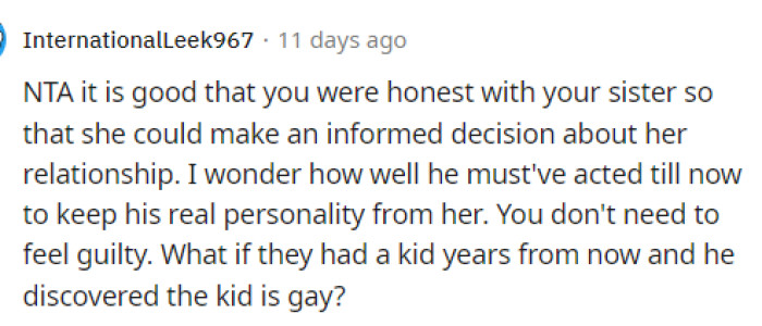 This is something that the girlfriend needed to know, so it is good that he told her the truth; plus, she probably would have found out sooner or later.
