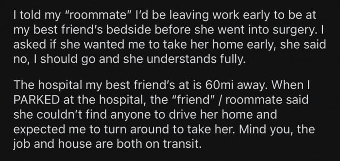 OP couldn't give her 