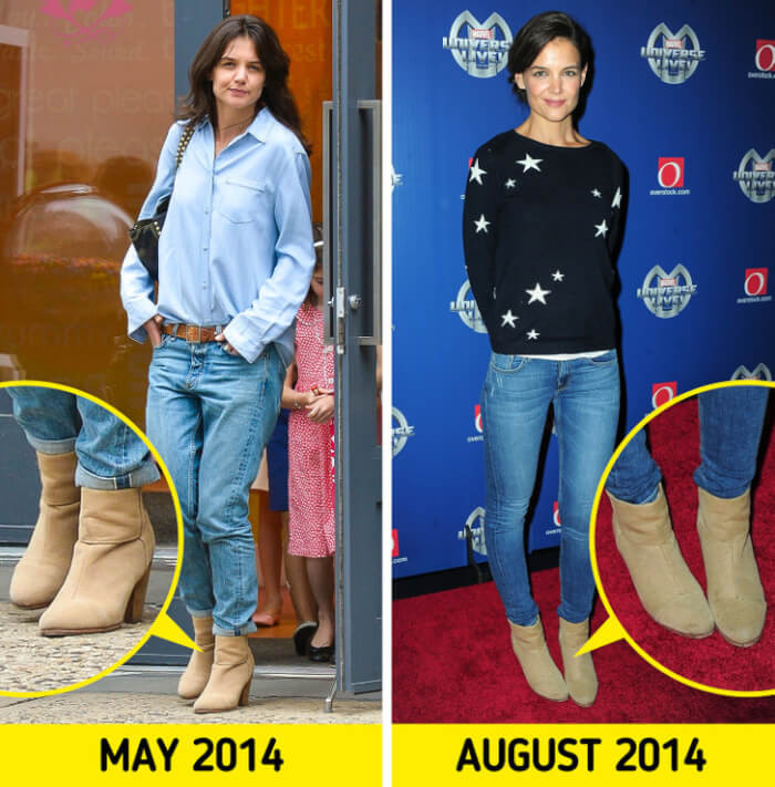 13. The actress isn’t afraid to wear her beloved shoes not just on ordinary walks but also on public occasions.