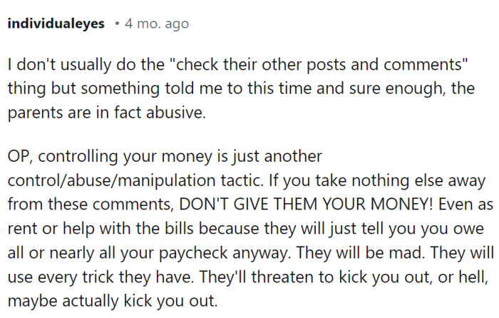 The parents are abusive, that is clear