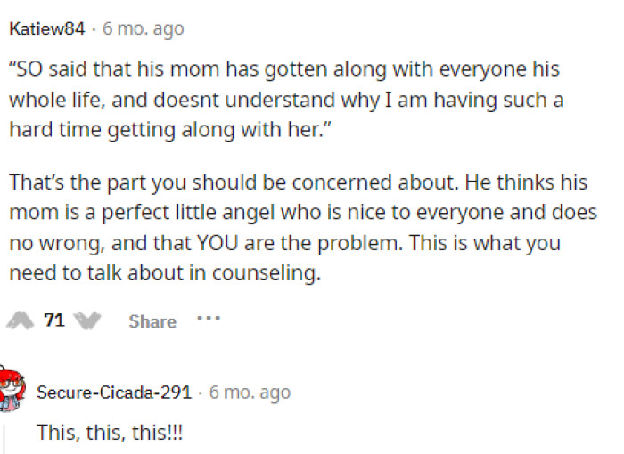 Again, this is something that many people focused on, and it's definitely true because everyone else clearly just put up with her.