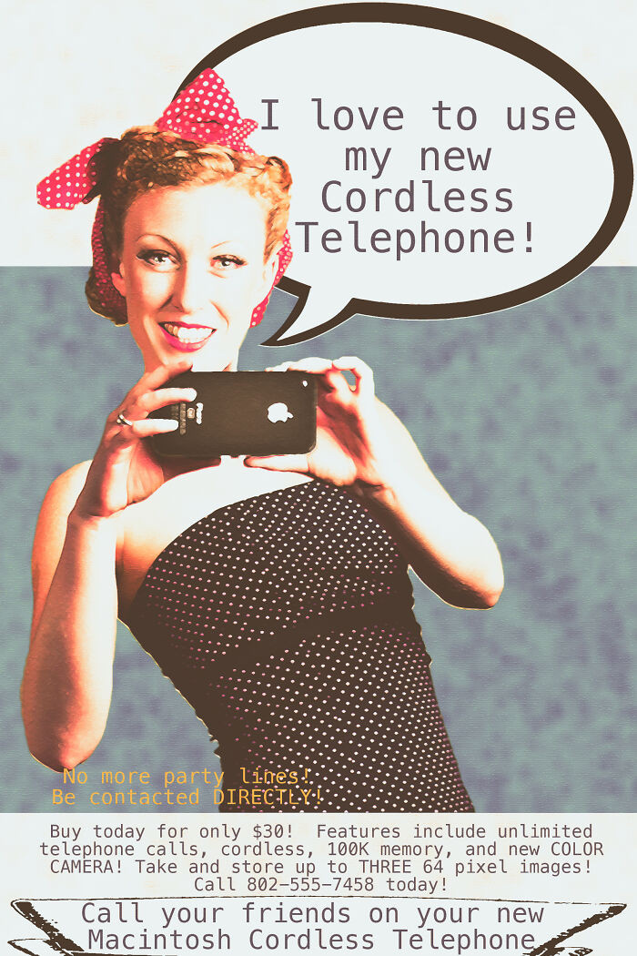 1. Call your friends on your new Macintosh cordless telephone