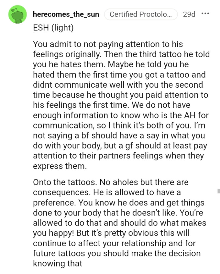 He is allowed to have a preference