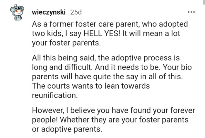 From a former foster care parent who says that it is a long and difficult process
