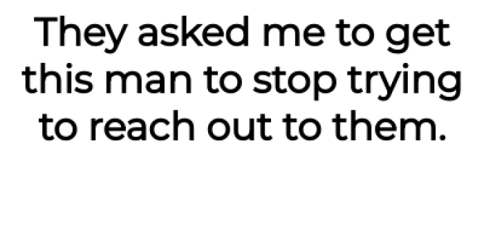 They didn't want any contact with their birth father: