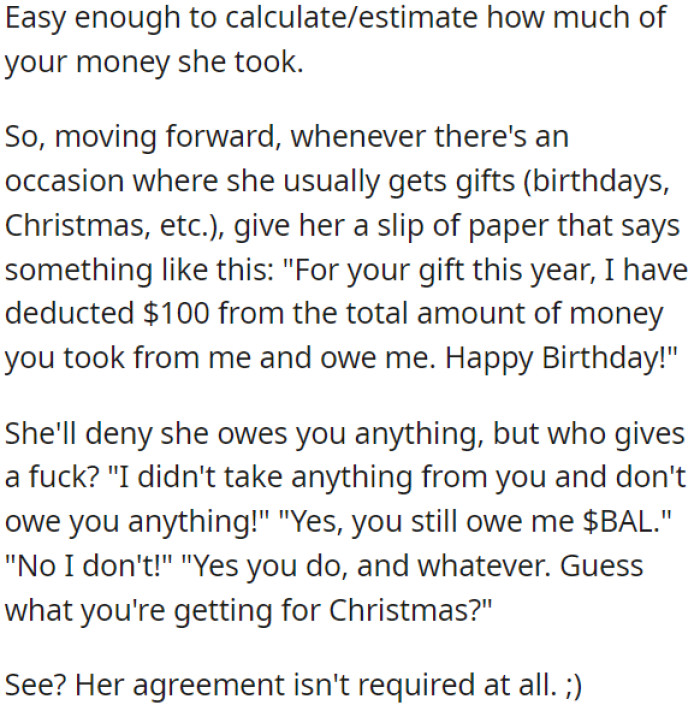 Here's an idea for revenge.