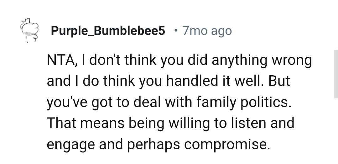 Getting to deal with the family politics