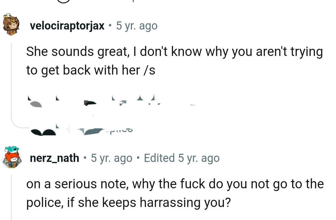 This Redditor doesn't know why the OP doesn't want to get back with the ex