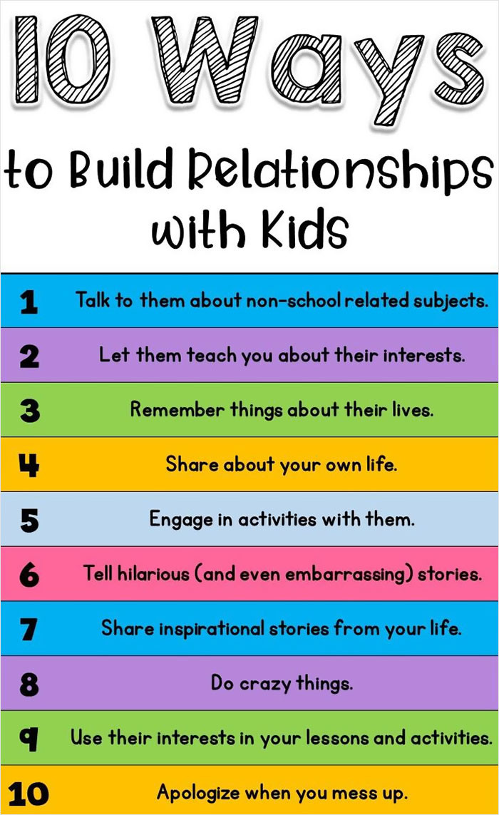 12. Ways to build relationships with kids