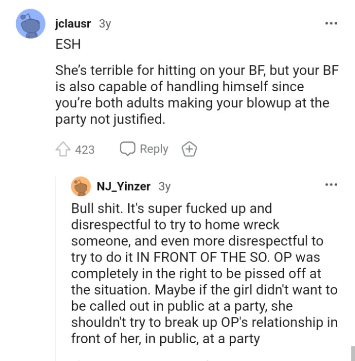 You're both adults making your blow-up at a party