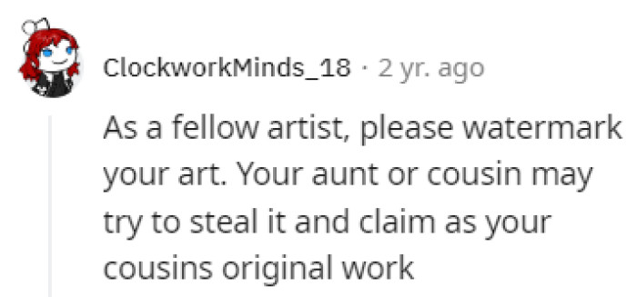 Always watermark your art