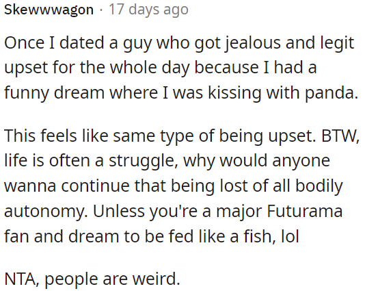 OP is not the as*hole here; people can be strange.