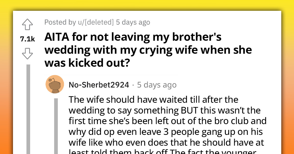 Husband Fails To Defend His Wife After She Was Kicked Out Of His Brother's Wedding