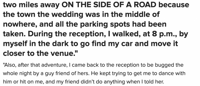 Still, no consideration from the bride at all