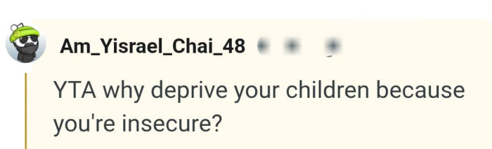 The OP is only being insecure