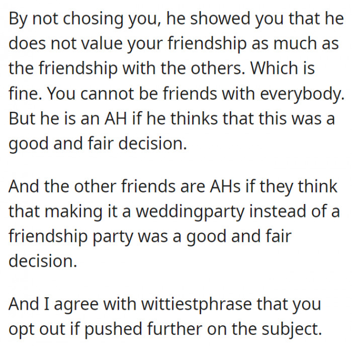 And it's unfair for them to expect OP to act like nothing happened