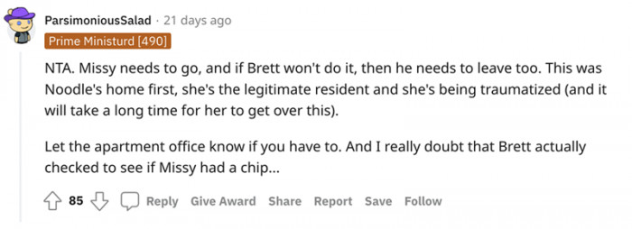 Let the apartment office know if you have to