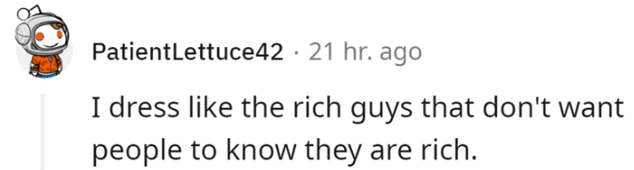 Ha! The best disguise.