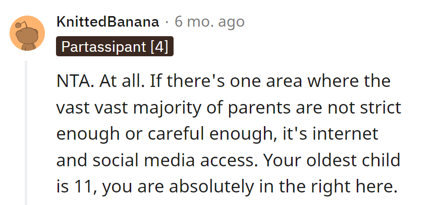 In the parenting Olympics, they're acing the internet restriction event. With an 11-year-old, it's not strict—it's survival.