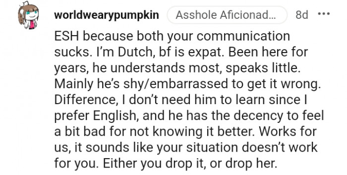 10. Sounds like your situation doesn't work for you