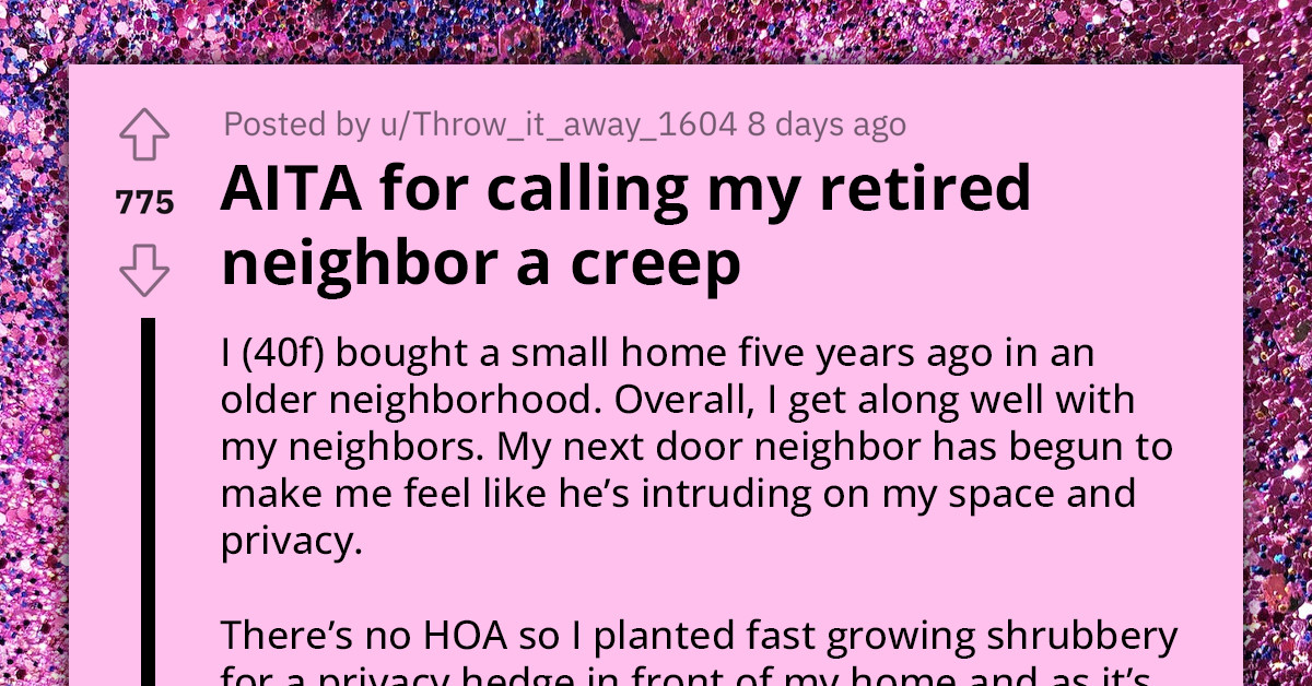Redditor Accuses Neighbor Of Intrusiveness For Repeated Window-Peeping, Receives Accusations Of Needing 'Mental Help
