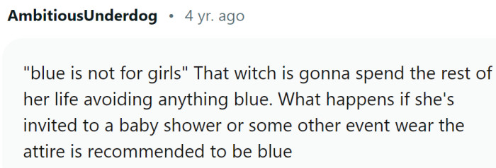 Well, she wouldn't attend...