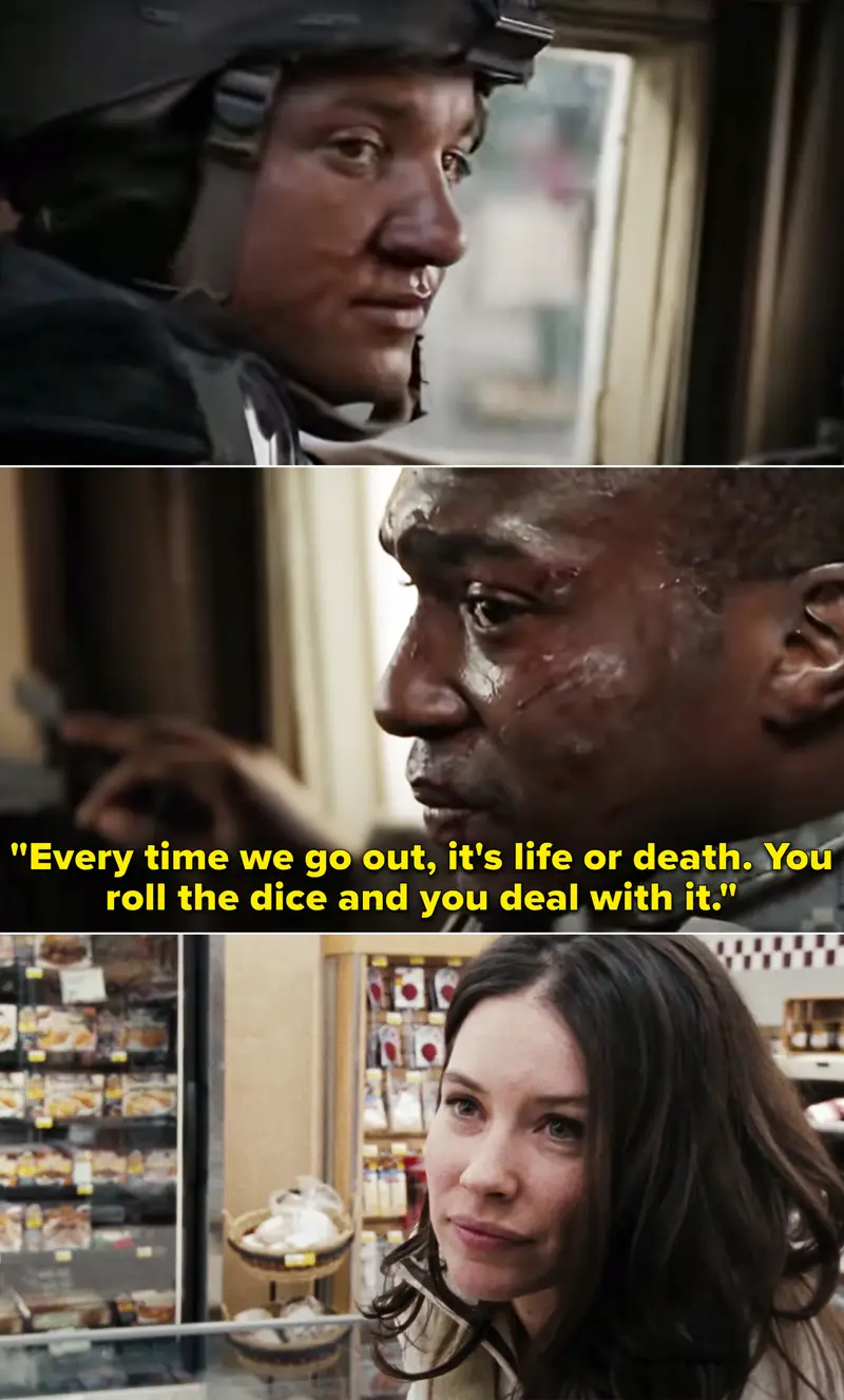 8. The Hurt Locker, starring Jeremy Renner (Hawkeye), Anthony Mackie (Sam Wilson/Falcon), and Evangeline Lilly (Hope van Dyne/Wasp)